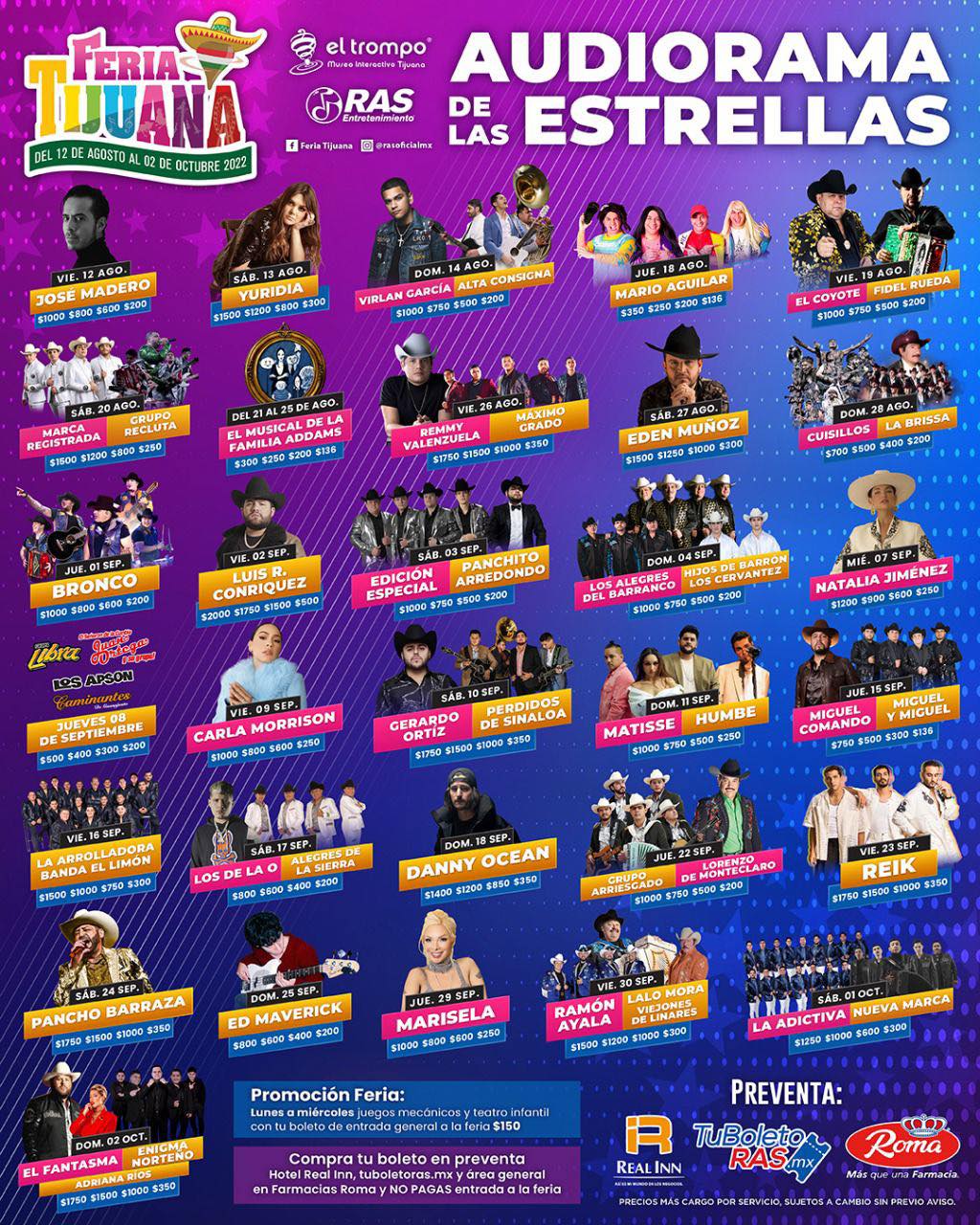 Cartelera Feria Tijuana 2022 ️